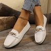 Fashion Women's Casual Slip on Mary Jane Shoes 2025 Spring Autumn New Fashion Round Toe Solid Soft Sole Flat Loafers Zapatos De Mujer