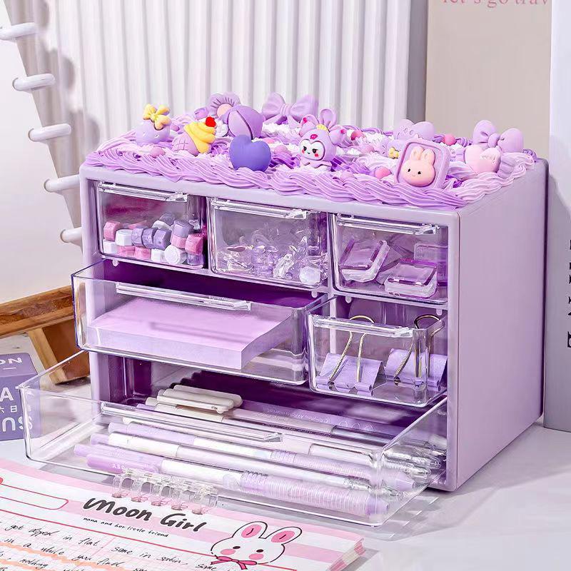 DIY Cream Glue Jewelry Box: Creative Nine-Grid Storage for Living Room or Bedroom