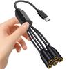 1 à 5 voies USB Type C vers 3,5 mm TRS Femelle Multi Audio Casque Stéréo Câble Diviseur de Câble Ligne pour Casque Haut-parleur