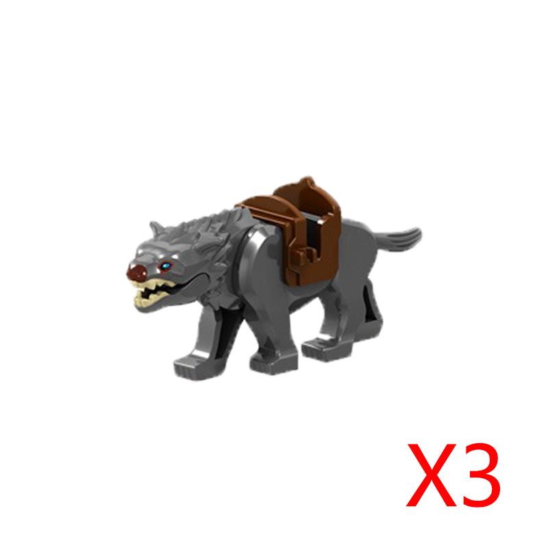 Military Building Blocks Medieval Solider Knights Equipments Mount War-Horse Wolf Flag Vests Shields Fiery Dragon Mini Blocks