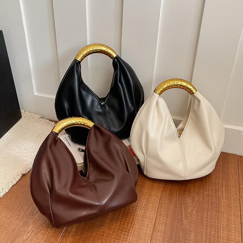 Women's Metal Handbag Fashionable Dumpling Wrap