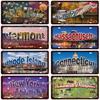 [MyPlate]Vintage America State USA City Licenses Plate Metal Sign Tin Sign Poster Plaque Decor Bar Pub Club Home Wall Decoration