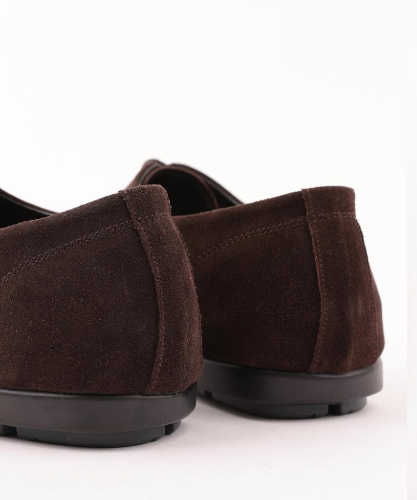Brenowelt Flat Dark Brown Suede Driving Sneakers