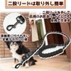 Twin lead for 2 dogs at the same for multiple thick metal with for walking dogs time, pets, rope, swivel, tangle-resistant, grip, (black)