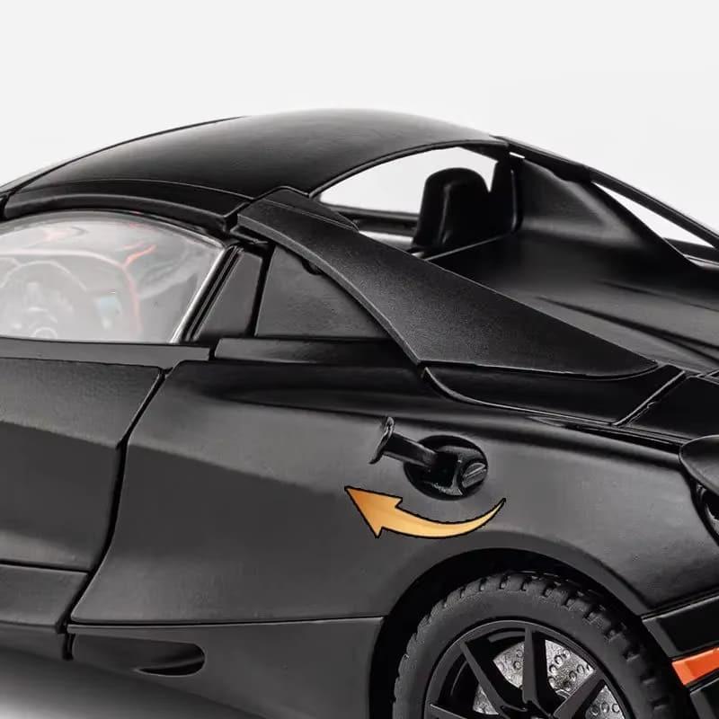 1:24 McLaren 720S Legeringsracerbilmodell Støpt metall Sportsbilmodell Simulering Lyd og lys Samleobjekter Barneleker Guttegave