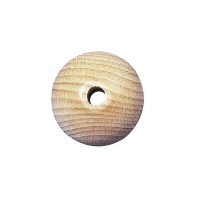 FSC100% Raw Wood Balls, Pierced, 20mm, 4mm - DL, 10 Pcs