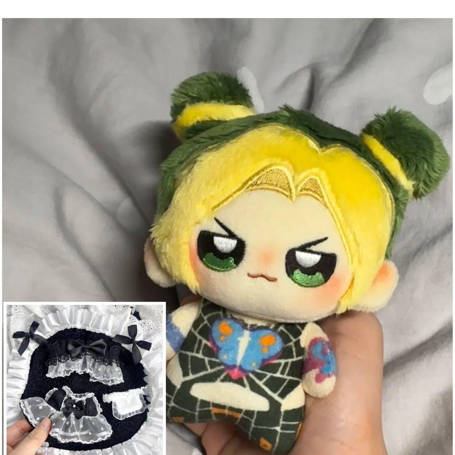 Gevuld 10cm Anime Jojo Jolyne Cujoh Katoenen Pluche Nunu Pop - Perfect Verrassingscadeau Voor Kinderen Vrienden Of Rugzak Hanger 10CM yellow