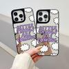 Mirror Phone Case for iPhone 15 11 13 14 for 15 16 Pro Max 12 13 16 Pro Cloud Flower and Animal Cute Style Phone Case