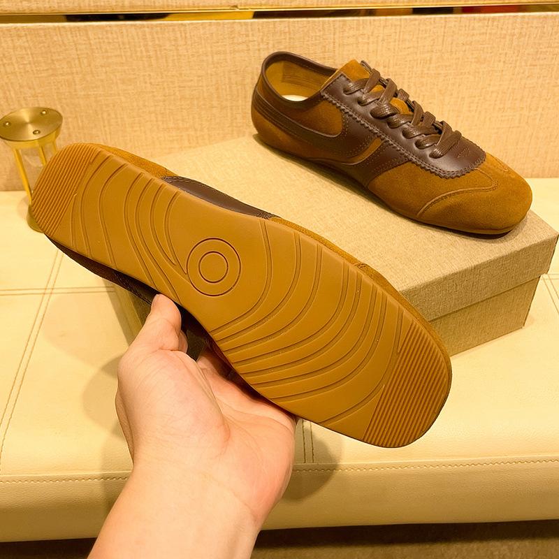 New retro fashion four seasons high quality first layer cowhide flat bottom trend versatile Forrest Gump shoes comfortable men's board shoes