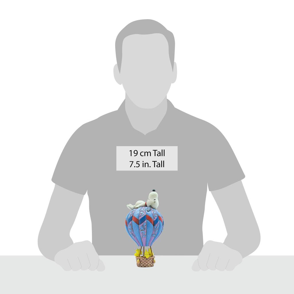 Enesco Peanuts by Jim Shore Snoopy Hot Air Balloon Multicolor Stand, 7.48 inches,