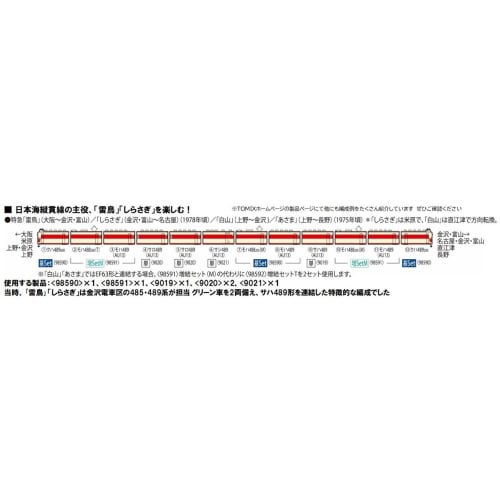 TOMIX N Gauge JNR Train, Saha 481 (489) Type, AU13 Equipped, 9019 Model Train