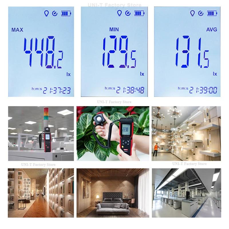 UNI-T UT381A Illuminometer Integrated & Split Digital Light Illuminance Meter 400000 Lx 37160 Fc Luxometer with Bluetooth APP
