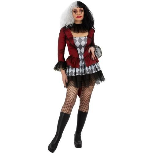 Smiffys Womens/Ladies Evil Jester Costume Set