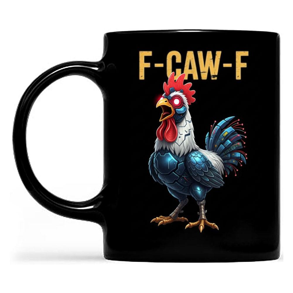 

Coffee Mug Ceramic Funny F-Caw-F Chicken FCAWF Coffee Cup Mugs Farmhouse Themed Mug Animal Tea Cup Christmas Gift For Friends 301-400ml синий
