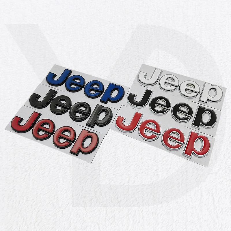 3D Metal Jeep Car Logo Emblem Badge Sticker for Renegade Wrangler JK JL Grand Cherokee Auto Exterior Modification Accessories