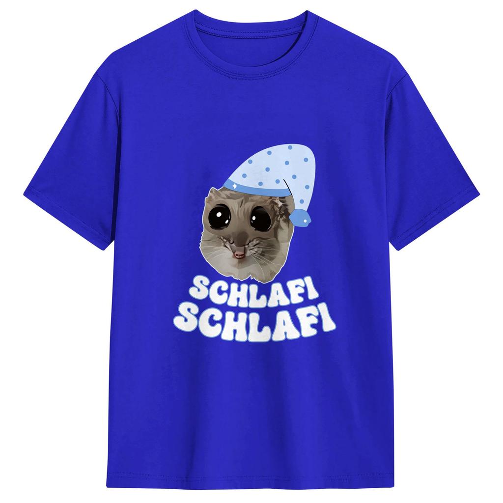 Cute Hamster Meme Tshirt Beach Popular T Shirts Unisex Cotton O Neck Oversize Top Tees Short Sleeve Y2k Basic Tops