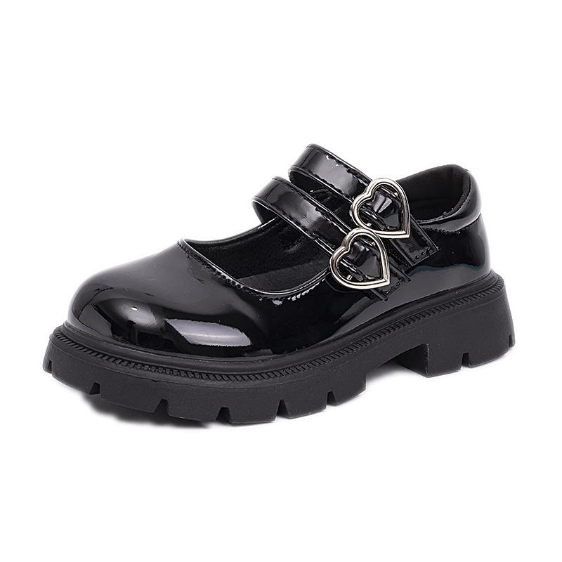 Girls' Leather Shoes 2025 Spring and Autumn New British Style Older Children's Princess Shoes Children's Black Performance Shoes Fashion Shoes