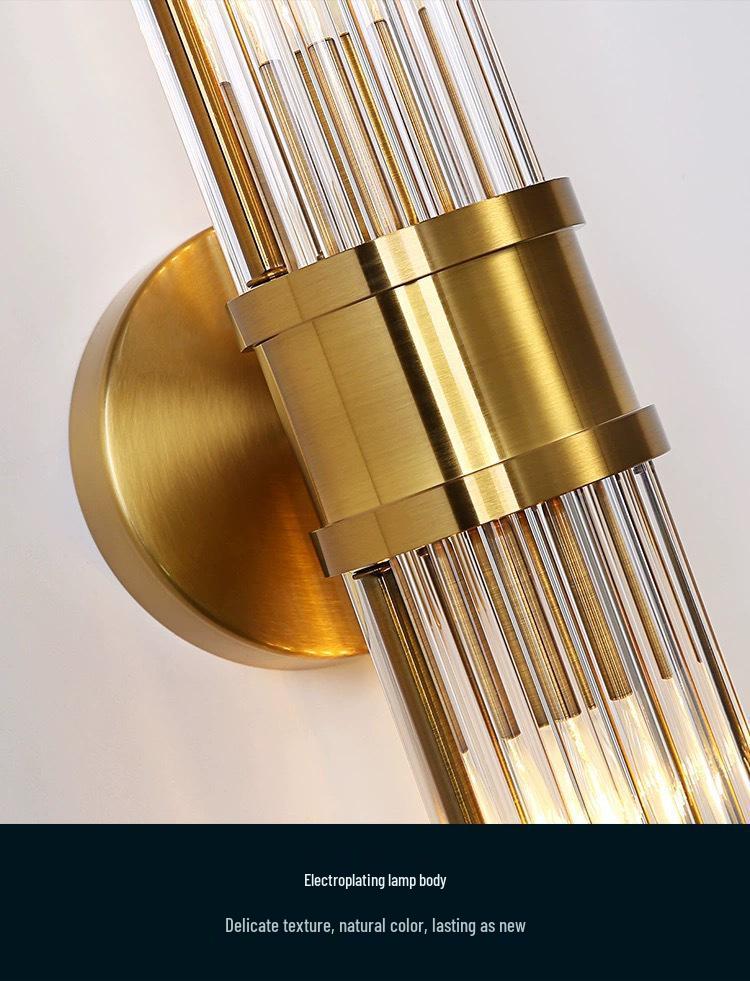 Nordic Crystal Wall Sconce: Elegant Living Room & Bedroom Light Fixture