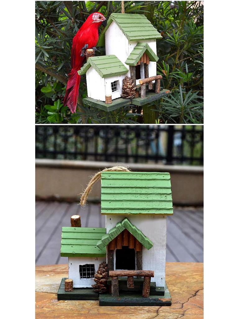 Xianci Outdoor Vogelhaus aus Massivholz: Garten-, Hof- oder Balkondekoration Ornament.