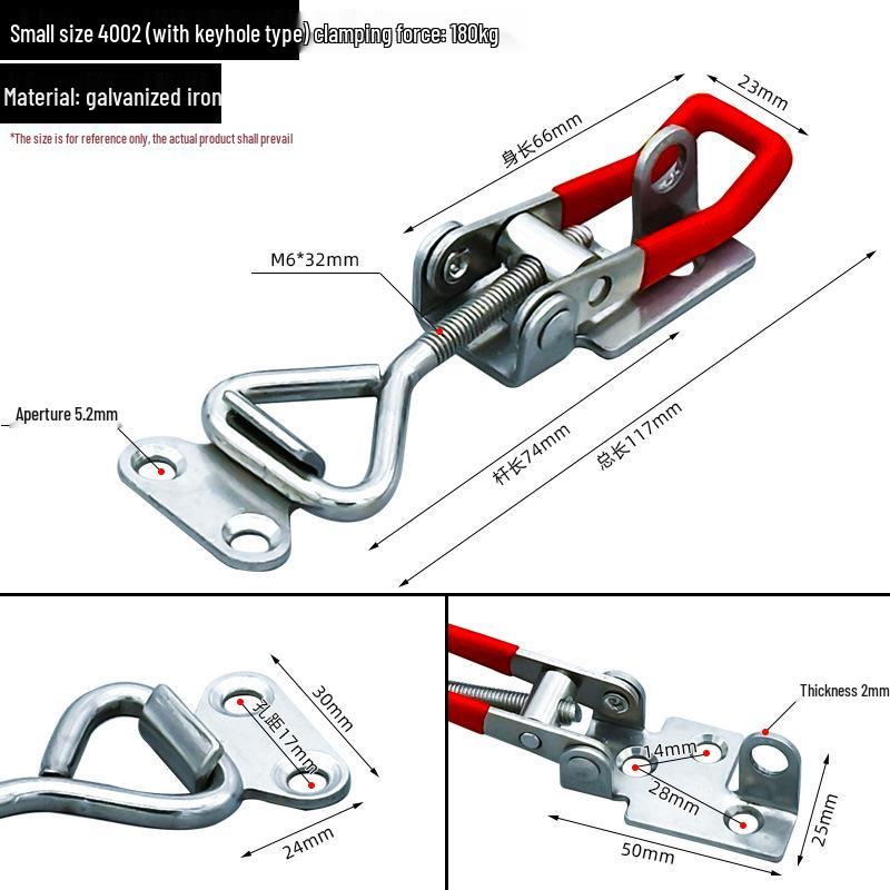 Adjustable 304 Stainless Steel Door Bolt Latch Toggle Fixture