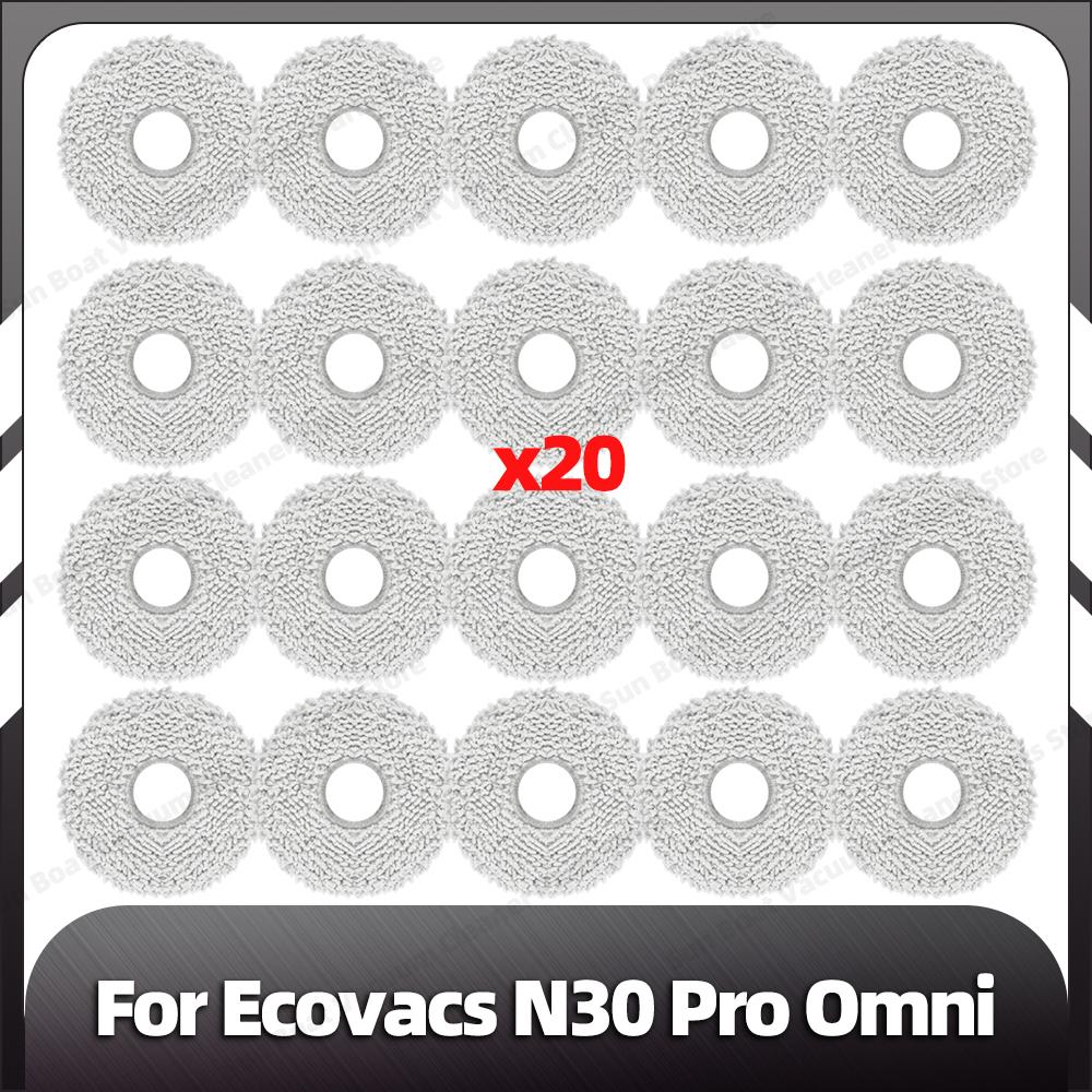 Compatible for Ecovacs N30 Pro Omni Replacement Main Side Brush Mop Pad Dust Bags Spare Parts Accessories