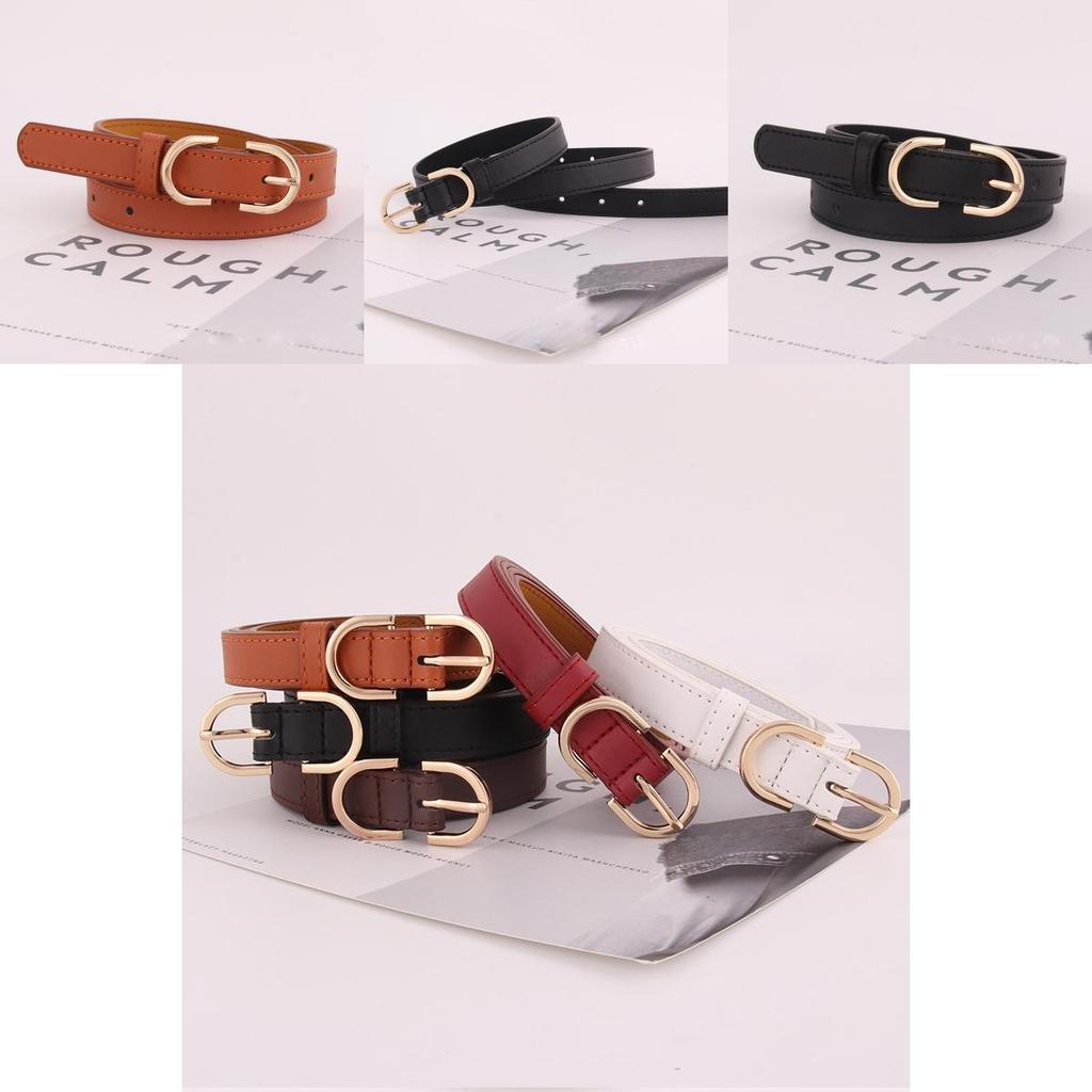 Stylish Women's Black Pu Leather Belt For Summer Minimalist Fashionable Look