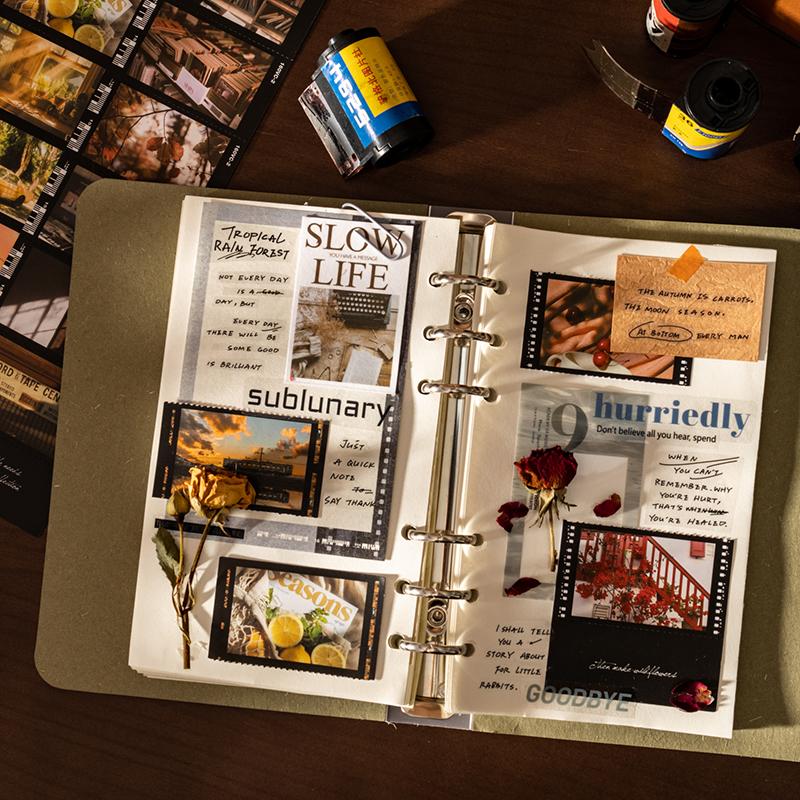 Long Strip Movie Film Theme Sticker Landscape Stickers Hand Account Collage For Photo Frame Calendar Boxes Scrapbook Decoration