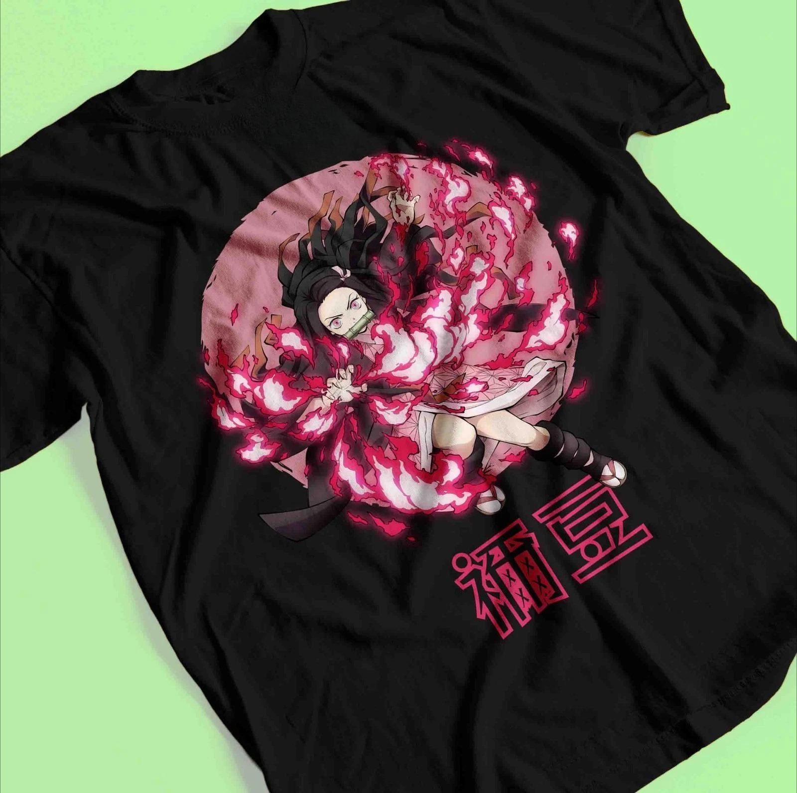 

Demon Slayer Shirt Nezuko Tshirt Tanjiro TShirt Muzan Doma Tee Inosuke Zenitsu Summer Unisexs and Womens Breathable Tshirt Top S