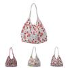 Floral Canvas Tote Bag Large Capacity Casual Shopper For Daily Use