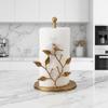 Rose Shaped Roll Paper Towel Holder Iron Tissue Stand Tissue Storage Rack  Dining Table