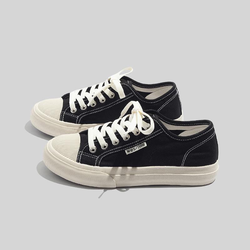 

Холщовые туфли, увеличивающие рост, Модная женская обувь, Универсальные белые туфли, Низкие кеды, Студенческая повседневная обувь 35