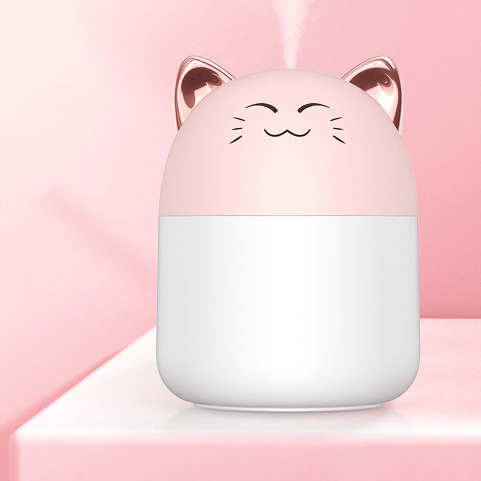 

Увлажнитель воздуха в виде кошки | USB-ароматизатор и ночник | Беспроводной мини-увлажнитель для спальни/автомобиля/офиса | Милая идея для подарка розовый
