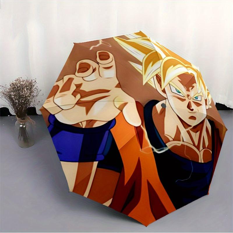 1pc Super Saiyan Automatic Umbrella 8-Bone Design Compact Gear for Outdoor Travel, Perfect Gift for Friends or Family Y280828193