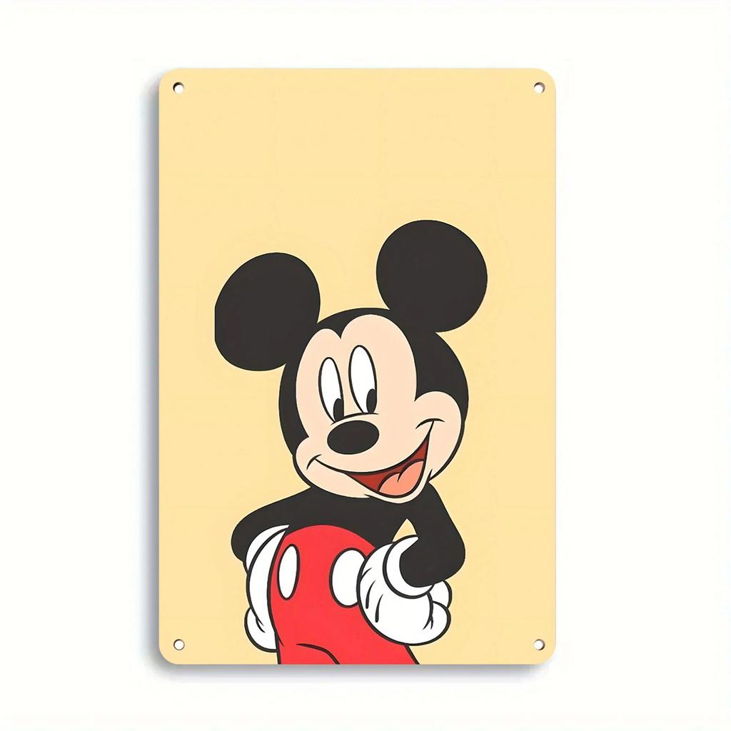 Miniso Mickey Colorful & Creative Bar Metal Sign, Retro Plaque, Sign, Alcohol Drinker, Pub, Club, Kitchen Wall Decoration