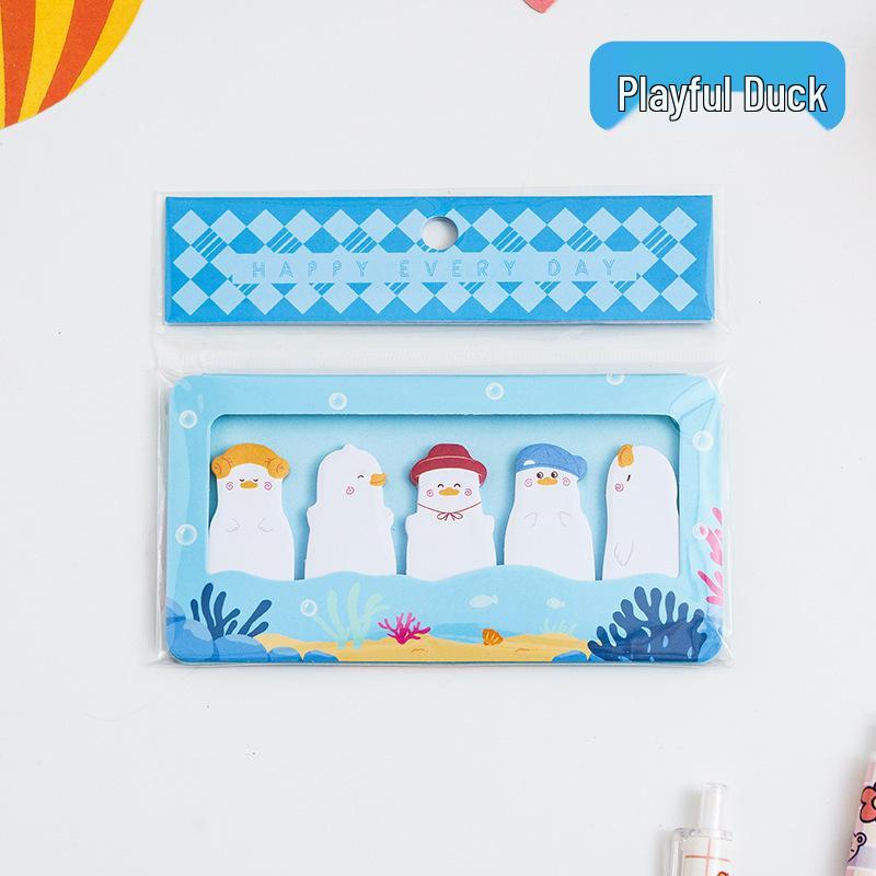 Adorable Animal Paradise Sticky Notes - Irregular Shape, Ins Style, Reusable Memo Pads for Fun Organization