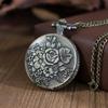 2pcs/set,1PC Fashion Men's ‘rose Pattern Design’quartz Pocket Watch & 1PC Mens Classic Golden Cross Necklace Pendant, Ideal Choice for Gifts