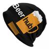 Funny Beer Design Skullies Beanies Caps Unisex Winter Warm Knit Hat Women Unisex Adult Alcohol Lover Bonnet Hats Outdoor Ski Cap