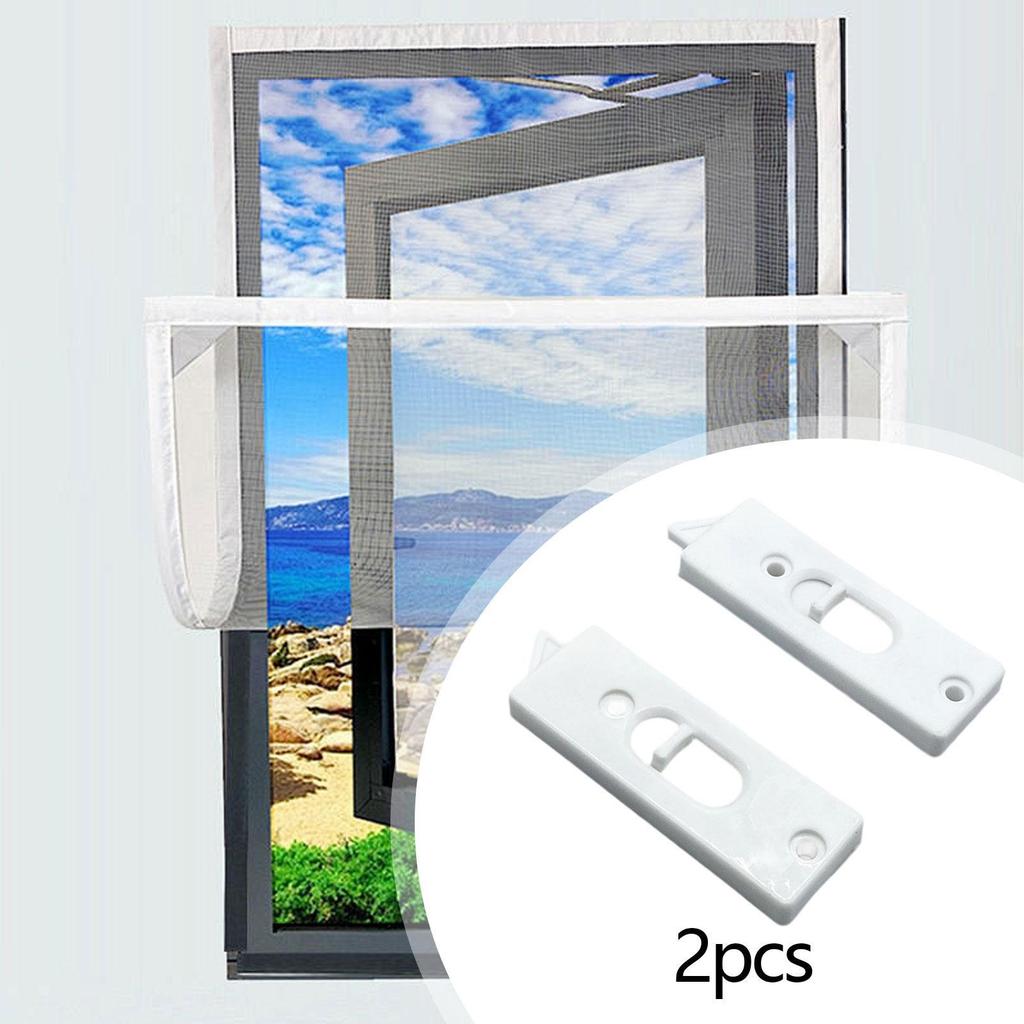 4Pcs Snap in Tilt Latch Sliding Window Tilt Latch Replacement Sturdy Center Spacing Sliding Lock Window Parts 2 Hole Hardware