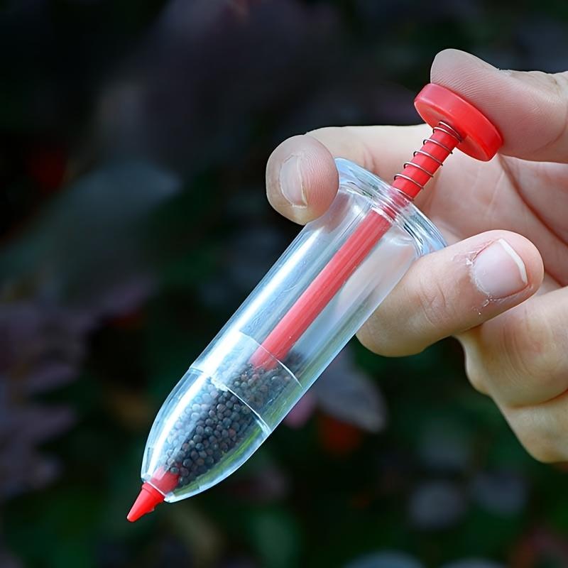 

1pc Handheld Seed Dispenser - Manual Precision Seeder Tool with Transparent Tube & Ergonomic Handle, Durable Plastic for Garden