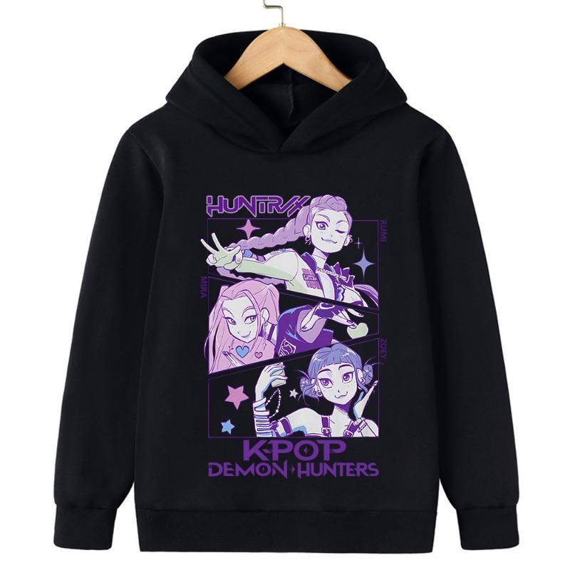 Moda Primavera e Autunno T-shirt da Donna Demon Hunter Anime Stampa 3D Ragazza Pullover Casual Felpa a Manica Lunga Top Oversize da Donna Abbigliamento