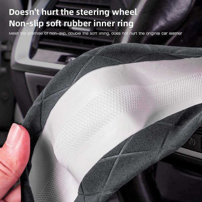 Suede Car Steering Wheel Cover Breathable Non Slip Accessories For Chevrolet Cruze Sonic Silverado Trax Camaro Captiva Equinox