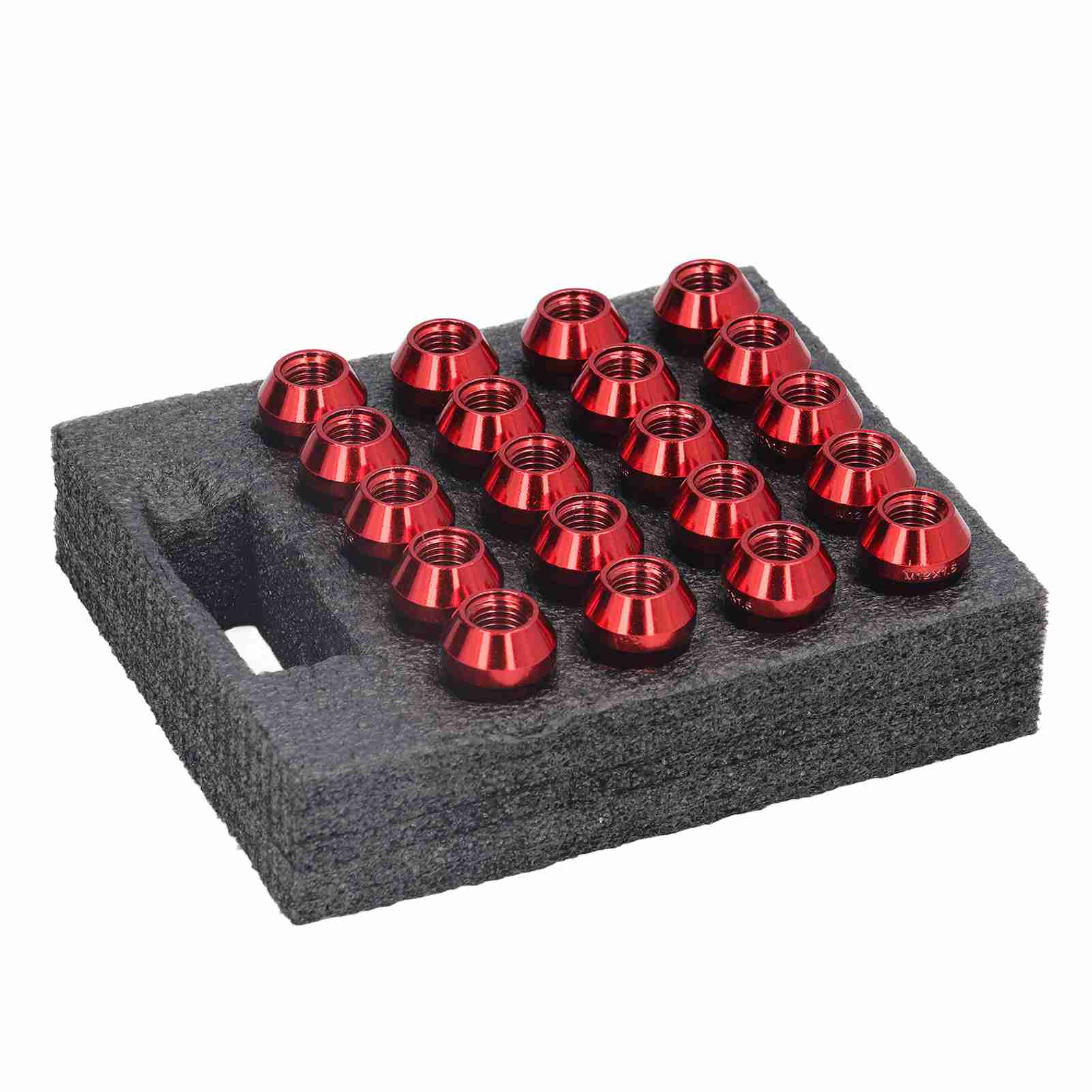 

20 шт. Гайки колесные M12x1.5 с торцевой головкой для ключа, высокая твердость, замена для Ford Focus Gold красный