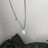 European and American simple pin smiley face necklace design sense ins cold trend Internet celebrity personality short URL accessories