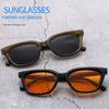 Square Small Frame Sunglasses New Comfortable Gummy Glass Frame Sun Protection Glasses Sun Protection for Travel