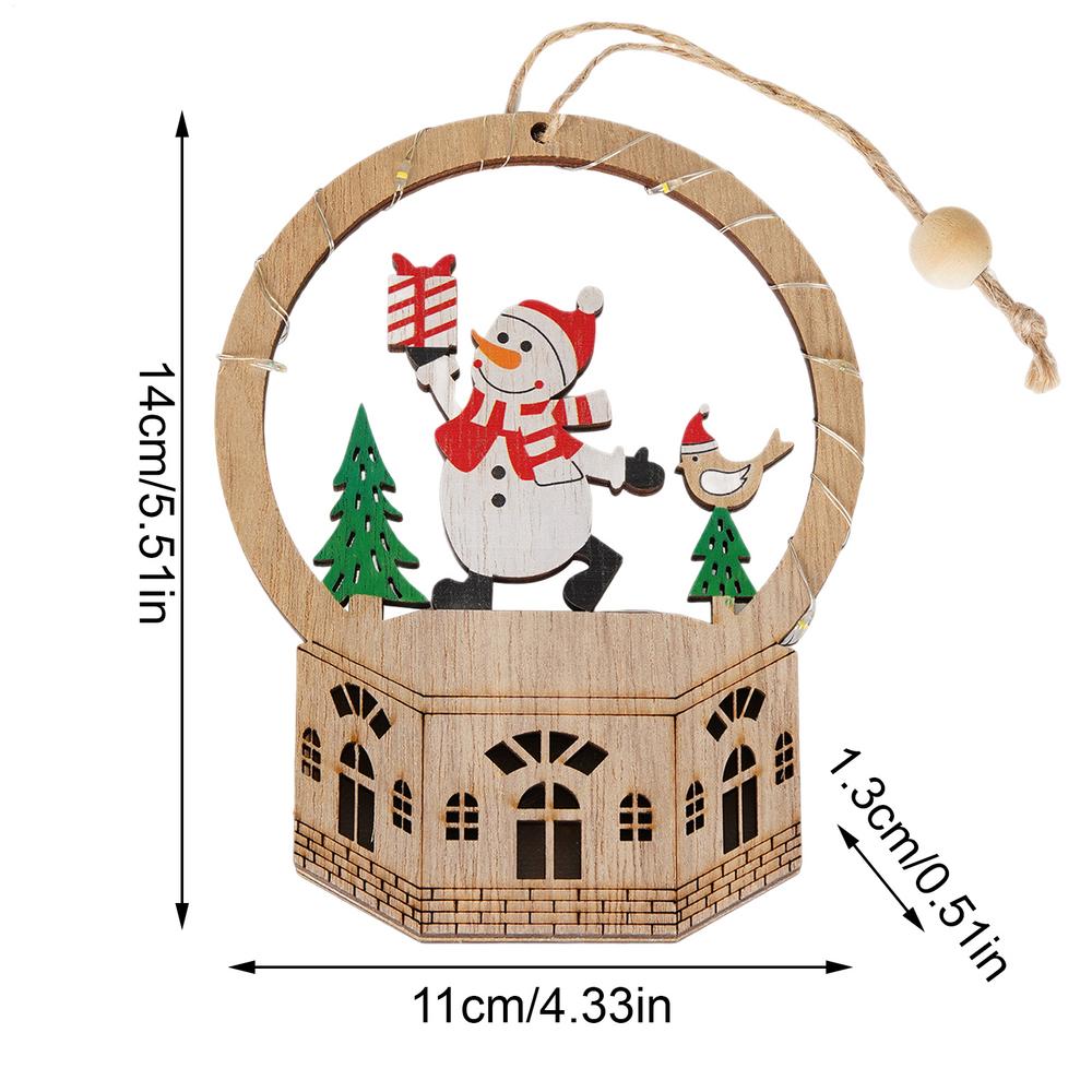 

Wooden Ornaments For Christmas Tree Seasonal Decoration With LED Light Holiday Table Centerpiece For Home Decorators Festival