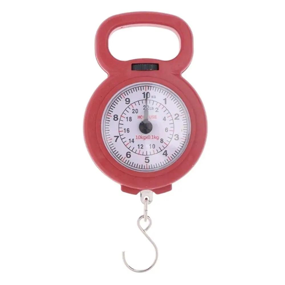 1Pcs New 10kg Capacity Spring Scale Pointers Hook Mini Digital Weighing Scales Hanging Portable Fishing Scale