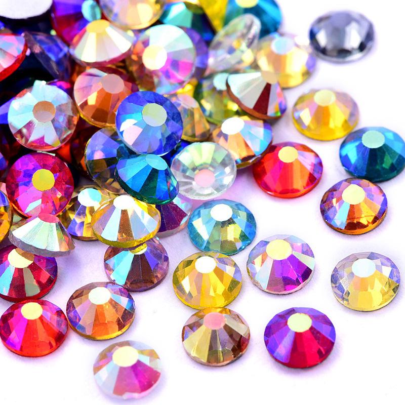 Nail Art Rhinestone Crystal Glass Accessories Diy Flat-Bottomed Drill, Mobile Phone Case Colorful Guomao A Diamond Accessories Accessories Accessories