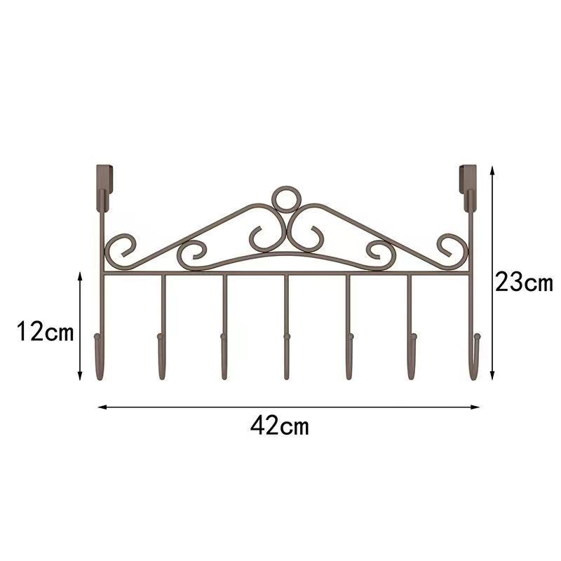 Punch-Free Over-the-Door Wall-Mounted Hook for Clothes, Hats, and Coats - 1 Piece