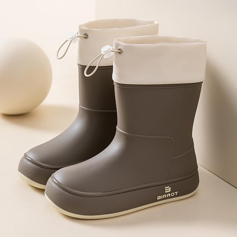 Water Shoes Japanese Rain Shoes Girls Fashion Wear Women's Foreign Style Rain Boots Adult Medium Tube Waterproof Boots