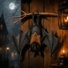 Iron Halloween Bat Decoration Simulation Animal Bat Pendant Bat Decorative Plate  Garden Decoration